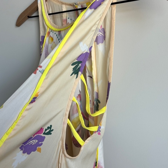 Free People Dream Free Boho Silky Strappy Sleeveless Tunic Top Mini Dress - Picture 3 of 10